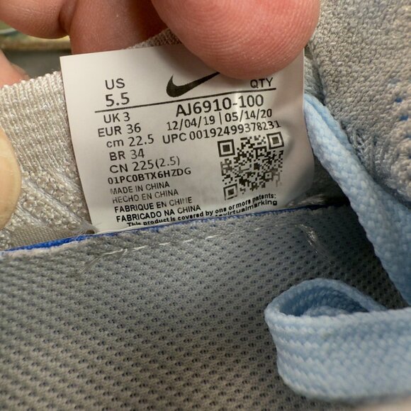 Nike Air VaporMax Flyknit 3 Grey Running Shoes Sneakers Women's Size 5.5 custom - Picture 8 of 10